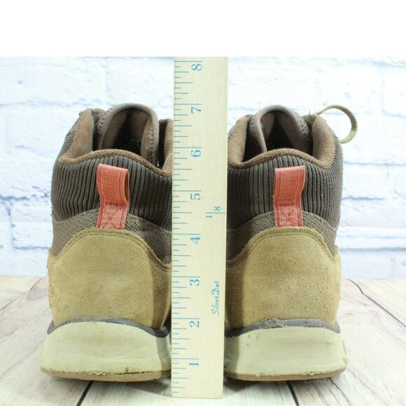 LL Bean Snow Sneaker 5 Brown Suede Stain Resistant Ankle Boots Size 12 Wide - Picture 6 of 9